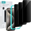3 Pack for Iphone 15 Pro Max Privacy Screen Protector, Anti - Spy Tempered - Glass
