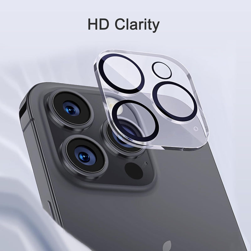 3 Pack Screen Protector for Iphone 16 Pro [6.3 Inch] + 3 Pack Camera Lens Protector with Installation Frame,Case Friendly Tempered Glass Film,[9H Hardness] - HD [6 Pack]