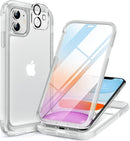 iPhone 16 Pro Case Full - Body Phone Built - in Glass Screen Protector Military