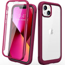 iPhone 16 Case, Full Body Rugged Case Touch Sensitive Anti - Scratch Screen Protector Pink