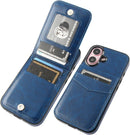 iPhone 16 Case Wallet Credit Card Holder Heavy Duty Protective Cover 16 6.1 Inch Mint Green