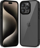 iPhone 16 Pro Transparent Hybrid Hard Shell Plastic & Soft Silicone Rubber Bumper