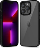 iPhone 16 Pro Transparent Hybrid Hard Shell Plastic & Soft Silicone Rubber Bumper