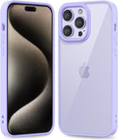 iPhone 16 Pro Transparent Hybrid Hard Shell Plastic & Soft Silicone Rubber Bumper