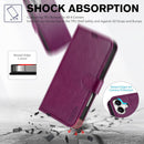 iPhone 16 Leather Magnetic Closure Protective Flip Cover Compatible Black