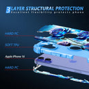 iPhone 16 Pro Case Glow Dark Three Layer Heavy Duty Shockproof Protection Hard Plastic Bumper+Soft Silicone Case