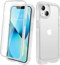 iPhone 16 Case, Full Body Rugged Case Touch Sensitive Anti - Scratch Screen Protector Pink