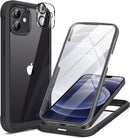 iPhone 16 Pro Case Full - Body Phone Built - in Glass Screen Protector Military