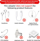 4 Pack Lightning to USB C Adapter for Iphone 15/16 Pro/16 Pro Max/Plus