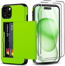 iPhone 15 Wallet Card Holder Screen Protector Heavy Duty Protective