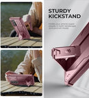 Galaxy S24 FE shockproof case kickstand propped in landscape mode