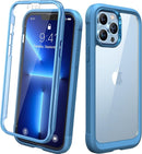 iPhone 16 Case, Full Body Rugged Case Touch Sensitive Anti - Scratch Screen Protector Pink