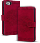 Google Pixel 9 Pro Durable PU Leather Wallet Case Protective Cover - Mandala Brown