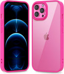 iPhone 16 Pro Transparent Hybrid Hard Shell Plastic & Soft Silicone Rubber Bumper