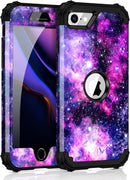 iPhone 16 Pro Case Glow Dark Three Layer Heavy Duty Shockproof Protection Hard Plastic Bumper+Soft Silicone Case