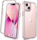 iPhone 16 Case, Full Body Rugged Case Touch Sensitive Anti - Scratch Screen Protector Pink