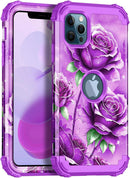 iPhone 16 Pro Case Glow Dark Three Layer Heavy Duty Shockproof Protection Hard Plastic Bumper+Soft Silicone Case