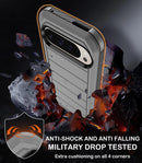 Google Pixel 9 Case Pro Case Protector Belt Clip Holster Body Cover with Kickstand Black