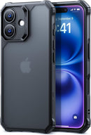 iPhone 16 Case Stand, 23FT Military Grade Drop Protection Heavy Duty Magnetic Phone Case Black