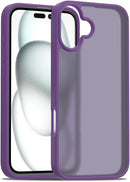 iPhone 16 Pro Case Matte Military Grade Drop Protection Frosted Translucent Black