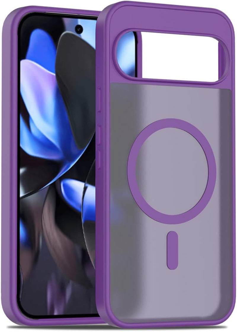 Case Fit for Google Pixel 10 Pro XL Compatible with MagSafe Magnetic Shockproof Military Grade Protection Rugged Phone Cover for Pixel 10 Pro XL (Purple)