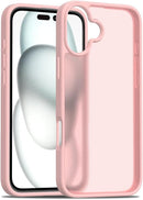 iPhone 16 Pro Case Matte Military Grade Drop Protection Frosted Translucent Black