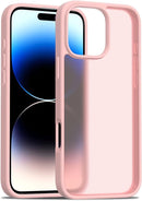 iPhone 16 Pro Case Matte Military Grade Drop Protection Frosted Translucent Black