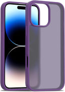 iPhone 16 Pro Case Matte Military Grade Drop Protection Frosted Translucent Black