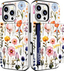 iPhone 16 Pro Case Cute Card Holder Slim Cases Paws Dog Craws