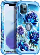 iPhone 16 Pro Case Glow Dark Three Layer Heavy Duty Shockproof Protection Hard Plastic Bumper+Soft Silicone Case