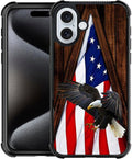 iPhone 16 Pro Max Dual Layer Shockproof Rugged Cover Pattern Design Case