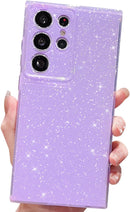 Samsung Galaxy S25 Ultra Bling Glitter Case – Thin Slim Shockproof Soft TPU Protective Cover with Sparkly Design for Girls