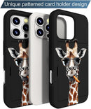 iPhone 16 Pro Case Cute Card Holder Slim Cases Paws Dog Craws