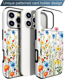 iPhone 16 Pro Case Cute Card Holder Slim Cases Paws Dog Craws