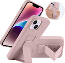 Case for iPhone 16 with Vertical Kickstand + Flexible Soft Liquid Silicone Protective Cover