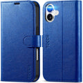 iPhone 16 Leather Magnetic Closure Protective Flip Cover Compatible Black