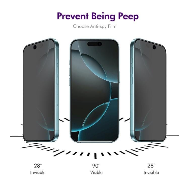 5pcs Hat - Prince 28° Anti - peeping Tempered Glass Protector Full Screen Film