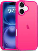 iPhone 16 Pro Case Matte Military Grade Drop Protection Frosted Translucent Black