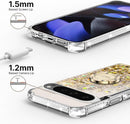 Pixel 9 Case Pixel 9 Pro Case Ring Moving Liquid Holographic Sparkle Glitter Case Diamond Protective Case