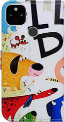 Google Pixel 5 Colorful Universe Sky Leather Flip Phone Case Wallet Cover