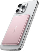 Ultra thin 5000mAh wireless portable charger side profile view