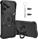 Frameless Magnetic Kickstand Metal Case for iPhone 16 Pro Max