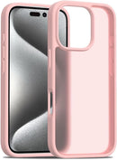 iPhone 16 Pro Case Matte Military Grade Drop Protection Frosted Translucent Black