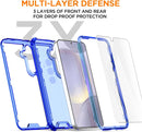 Samsung Galaxy S24/S25 Plus 3 - Layer Crystal Transparent Protective Case