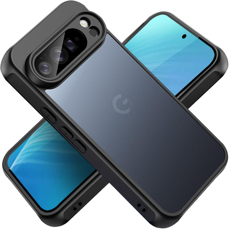 for Google Pixel 10 Pro XL Case, Thin Anti-Scratch PC Matte Translucent Back & Flexible TPU Shockproof Protection Phone Cover case for Google Pixel 10 Pro XL (Purple)