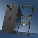 Frameless Magnetic Kickstand Metal Case for iPhone 16 Pro Max