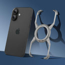 Frameless Magnetic Kickstand Metal Case for iPhone 16 Pro Max