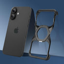 Frameless Magnetic Kickstand Metal Case for iPhone 16 Pro Max