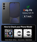 Galaxy S25 FE rugged case 360 degree rotating ring kickstand horizontal stand mode