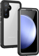 Galaxy S23 FE waterproof case IP68 built-in screen protector gray
